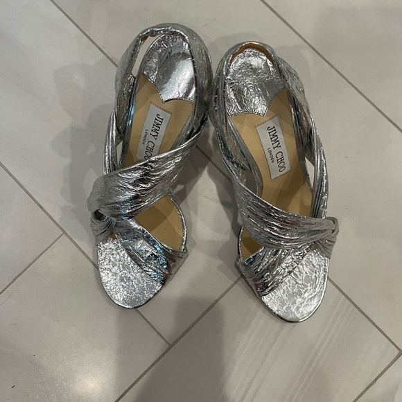 Jimmy Choo silver heeled sandals - Picture 2 of 6
